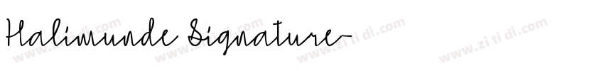 Halimunde Signature字体转换